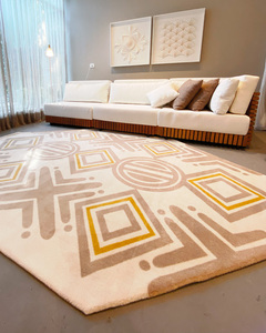 Alfombra Europea Americana Hecha a Mano con Mechones, Personalizada, para Hogar y <span class=keywords><strong>Camping</strong></span>, Material de Lana, Alfombra Moderna para Sala de Estar, Mediana - Product Image 2