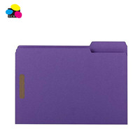 2 Fasteners Purple Reinforced 3/4"Expansion 1/3-Cut Tab Letter Size 50PCS/Box Fastener Folder