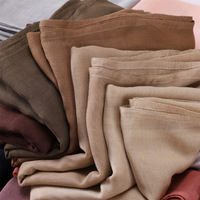 Hijab uni en Coton Léger Personnalisable avec LOGO pour Femme Musulmane, Écharpe en Viscose et Modal à Double Couture en Gros