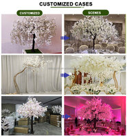 Árboles Artificiales de Fibra de Vidrio LEDA Olive, Personalizados, Duraderos, Impermeables, Centros de Mesa para Bodas, Decoración de Pasillos, Halloween