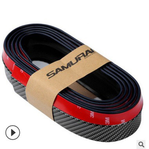 2.5m rouge noir samouraï pare-chocs lèvre universel en caoutchouc jupe pare-chocs avant bande de pare-chocs de <span class=keywords><strong>voiture</strong></span> - Product Image 2
