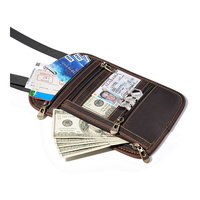 Porte-passeport en cuir véritable, pochette de cou, portefeuille de voyage, organiseur de documents, porte-cartes, sangle réglable