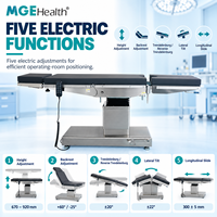 Table d'opération électrique radiolucente avec plateau coulissant de 300 mm, pont rénal de 120 mm, capacité de 200 kg, pour chirurgie générale, urologie et imagerie C-Arm