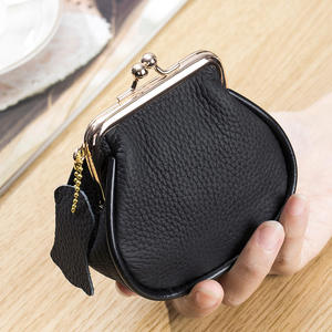 AndoBag Litchi Pattern Coin <b>Purse</b> for Women Genuine Cow Leather Creative Mini Storage <b>Clip</b> Bag Fashion Card Holder 2030 - Product Image 3