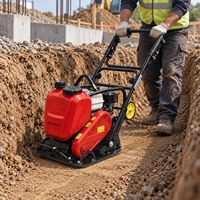 Compacteur à plaques LF75, 85 kg, machine compacteuse vibrante à essence, 15 KN, pour la construction routière et le sol