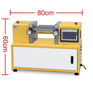 Petite machine de bureau <span class=keywords><strong>à</strong></span> deux cylindres pour usage en laboratoire Mini <span class=keywords><strong>moulin</strong></span> de mélange <span class=keywords><strong>à</strong></span> 2 rouleaux Certification CE 380V refroidissement <span class=keywords><strong>eau</strong></span>/huile/air haute sécurité - Product Image 4