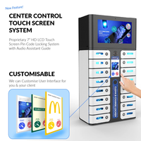 Estación de Carga Rápida para Teléfonos Móviles Y2Power MAX de 16 Compartimentos, Opcional con Soporte de Base Completa y Pantalla Superior