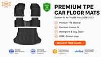 Tapis de sol de voiture sur mesure pour Toyota Prius 2016-2022 5 places LHD, tapis de sol 3D moulés imperméables, faciles à nettoyer, vente en gros