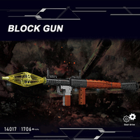 14017 serie de armas de fuego RPG lanzador de granadas modelo pistola de bloques niños ensamblar juego de juguetes de bloques de construcción de plástico educativo