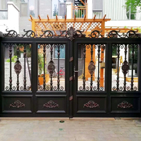 Porte d'entrée de luxe en alliage d'aluminium à glissière automatique, sécurité domestique, prix d'usine, vente chaude