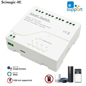 อีเวลิงค์ ไวไฟสมาร์ท 4CH สวิตช์ 10A รีเลย์โมดูล APP รีโมทคอนโทรล 85-250V ไม่มีตัวจับเวลา USB DIY ตัวรับสัญญาณกูเกิลโฮม อเล็กซา - Product Image 5