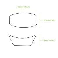 Barquettes en carton brun de 13,5 x 9,5 x 3,5 cm, 200 ml, pour snacks, restauration rapide et services de livraison à emporter.