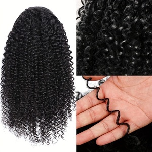 Extensions <span class=keywords><strong>de</strong></span> <span class=keywords><strong>queue</strong></span> <span class=keywords><strong>de</strong></span> <span class=keywords><strong>cheval</strong></span> afro à cordon <span class=keywords><strong>de</strong></span> serrage en <span class=keywords><strong>cheveux</strong></span> humains 100% naturels, 8-26 pouces, longues, bouclées crépues, pour femmes - Product Image 5