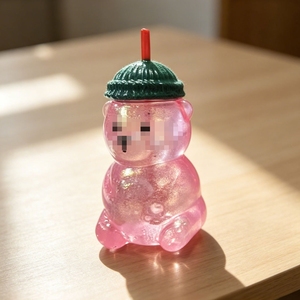 Petite tasse en forme d'ours, mignonne avec couvercle, jouet presse-café - Product Image 3