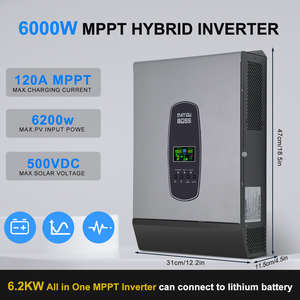 欧盟 <span class=keywords><strong>PL</strong></span> 现货混合逆变器 MPPT 220/230/240VAC 6.2KW 纯正弦波太阳能逆变器 用于太阳能系统的混合太阳能逆变器 - Product Image 4