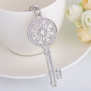 Elegant Rhinestone-Encrusted <b>Key</b> Pendant, Zinc Alloy Keychain with Sparkling Crystals for Women, Luxury Bag Charm & Car <b>Key</b> <b>Ring</b> - Product Image 2