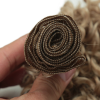 2 pièces de tissage de cheveux synthétiques Jerry Curly, extensions de cheveux synthétiques, ombré brun blond, haute température, vague d'eau, tissage de cheveux synthétiques