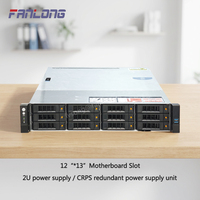 2U 12-Bay Rack-Montiertes Servergehäuse mit SAS/NVME Direct-Attach Backplane und Unterstützung für Redundante Stromversorgungen