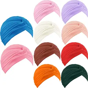 Turbante da donna copricapo Pre-legato berretto berretto berretto berretto da notte donna turbante intrecciato musulmano