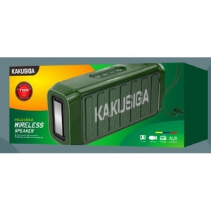 Kakusiga <b>Bluetooth</b> Speaker Green KSC-606 With AUX USB SD <b>Card</b> FM Radio Portable Outdoor Use - Product Image 3
