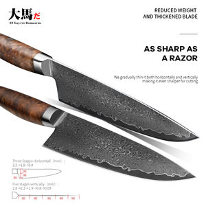 Konoll 200毫米Damas厨师刀67层大马士革日本VG-10钢芯菜刀，带毛刺木柄 - Product Image 4