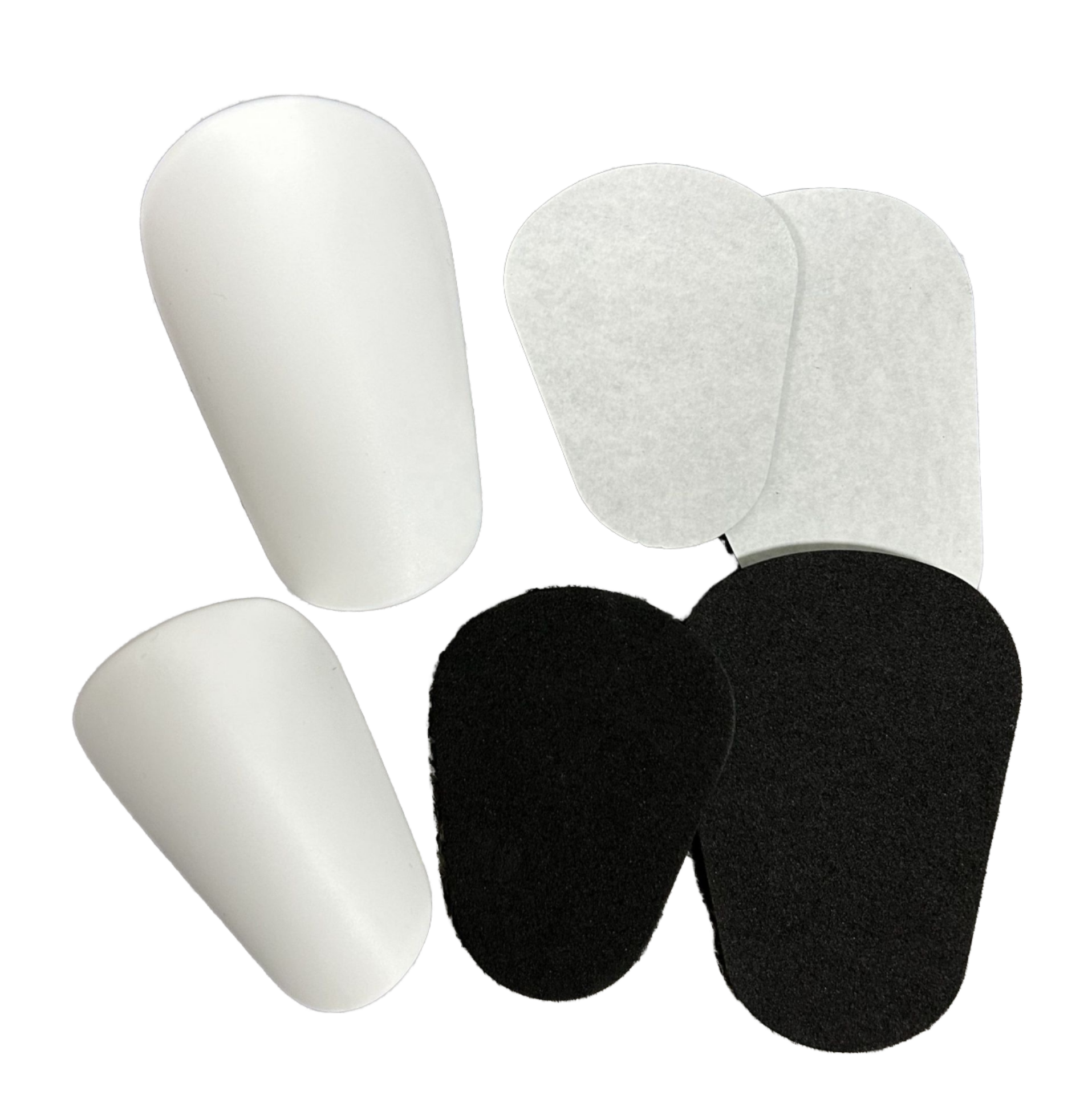 Portable White Football Shin Pads 12*7.8cm Strong Protective Training Calf Safety for Soccer Match Sublimate Leg Guards Warmers
