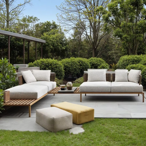 Meubles de <span class=keywords><strong>jardin</strong></span> en rotin pour l'extérieur, ensemble de canapés en rotin épais, résistant aux intempéries, durable, salon, cour - Product Image 1