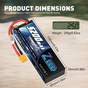 Zeee 2S Lipo Batterij 7.4V 5200Mah 50c Harde Hoes Met Xt60 Stekker Voor Rc Buggy Troggy Crawler Monster Auto Boot Truck Model - Product Image 6