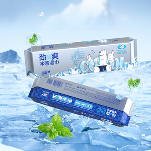 Lot de 20 lingettes rafraîchissantes jetables effet glace pour adultes – Idéales pour l'été - Product Image 2
