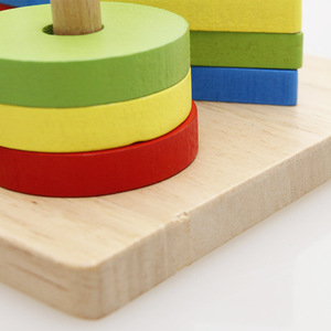 Wooden Stacking Block Puzzle Board Diy Color Geometric Shape Sorter Matching Games Children Montessori Toys for Kids Boys Girls - Product Image 4