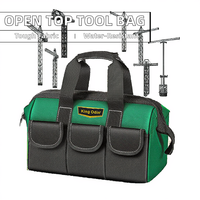 Sac à outils d'électricien à ouverture supérieure personnalisable, best-seller, en tissu Oxford, pour jardiniers, charpentiers, plombiers, polyester, pochette pour matériel