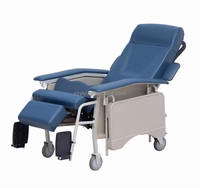 Chaise inclinable pliable multifonctionnelle médicale mobile pour hôpital Chaise inclinable manuelle confortable pour personnes âgées