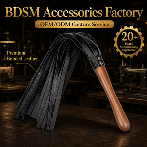 Frusta in Vera Pelle Intrecciata Artigianale Nera con Logo Personalizzato, Giocattolo Sessuale Premium, Frustino Equestre per Bondage <span class=keywords><strong>BDSM</strong></span> - Product Image 1