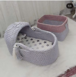 Étoile Poly couleur bricolage tissé à la main berceau nouveau-né sommeil sain universel crochet berceau <span class=keywords><strong>panier</strong></span> de <span class=keywords><strong>rangement</strong></span> <span class=keywords><strong>panier</strong></span> - Product Image 6