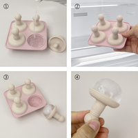 Moule à glaçons en silicone sans BPA, écologique, pour sucettes glacées et bâtonnets de crème glacée