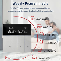 Termostato Inteligente WiFi Zigbee Tuya para el Hogar, Panel con Cable para Calefacción por Suelo Radiante Eléctrico, Calefacción por Agua y Calentador de Gas, con Control por Aplicación