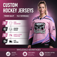 Modern Süblimasyonlu Hokey Forması Özel Takım Adı %100 Polyester Nefes Alabilen Hızlı Kuruyan Genç Yetişkin Toptan OEM