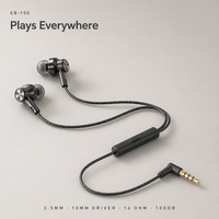 Headset Stereo Wired In-Ear Populer dengan Jack 3.5mm dan Mikrofon, Kabel 1.2M, Grosir Earbuds untuk Smartphone
