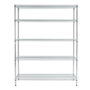 Kệ lưu trữ văn phòng bác sĩ 5 tầng, kệ trưng bày bằng lưới kim loại mạ crôm, đạt chứng nhận NSF - Product Image 1