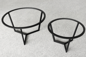 Table d'appoint moderne de luxe dorée pour café thé cadre minimaliste peinture en métal OEM salle à manger maison bureau usage vivant pieds de meubles - Product Image 3