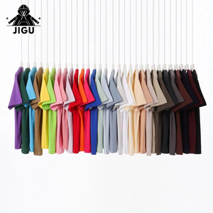 T-shirt en coton tricoté épais 230G 100% coton uni pour hommes et femmes, décontracté, automne, vente en gros - Product Image 3