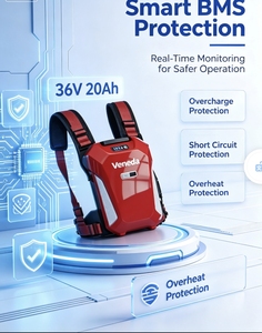36V 20AH Baterai Lithium Ion Prisma Persegi Isi Ulang 720W untuk Mesin Pemotong Rumput Listrik, Alat Tenaga, dan Penyimpanan Ransel - Product Image 1