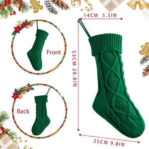 Chaussette de Noël brodée rouge en gros, personnalisée avec logo, grande taille, bon marché, pour cadeaux de Noël 2025 - Product Image 4