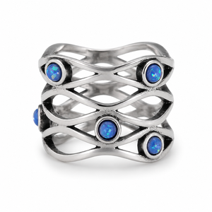 Anello Vintage Intrecciato Cavo da Donna, Anello di Tendenza dal Design Unico, Accessorio per Dito Stile Retrò - Product Image 1