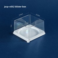 Boîte d'emballage transparente jetable X052 de qualité alimentaire pour petits gâteaux mousse, 3 et 4 pouces, pour Mille-feuille et grands choux feuilletés