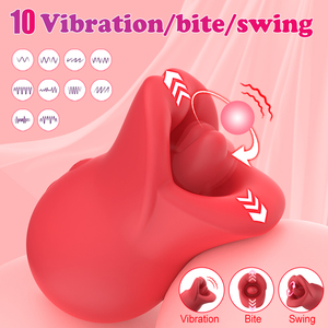 Großhandel Dildo Vibrator Vibrierender Zungen-G-Punkt-<span class=keywords><strong>Massager</strong></span> für Frauen Rosen-Design Wasserdicht USB-Aufladbar Sexspielzeug - Product Image 3