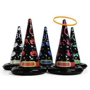 <span class=keywords><strong>Halloween</strong></span> carnaval intérieur extérieur jeu jardin jouets <span class=keywords><strong>Halloween</strong></span> <span class=keywords><strong>jeux</strong></span> de fête, chapeau de sorcière gonflable anneau lancer jeu avec points - Product Image 3