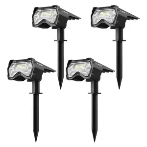 Buiten Waterdichte Lampen Aangedreven Lamp Power Landschap Verlichtingsarmaturen Spotten Laagspanningspad Led Spike Solar Tuinlicht