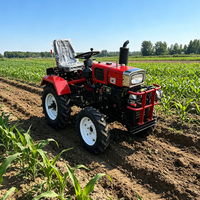 Mini tractor agrícola de alta calidad con motor diésel e implementos para pequeñas explotaciones agrícolas.