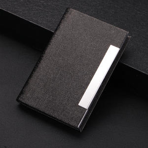 PU Leder Custom Großhandel Magnetic Name Karten halter Tragbare Visitenkarte halter Promotion ID Name Karten halter Fall - Product Image 4